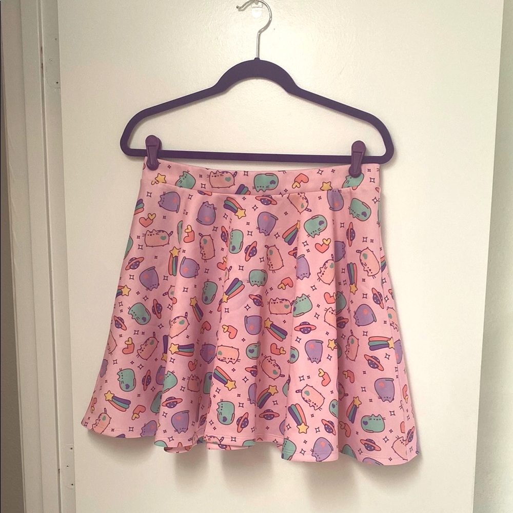 Pusheen Galaxy Pink Pastel Skater Skirt Size Large